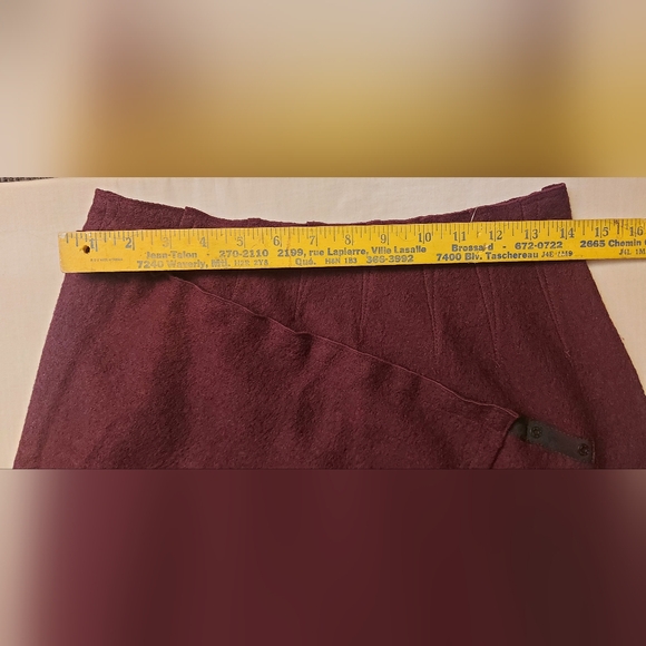 Goth Grunge Wool Blend Skirt Large Asymmetrical Wrap Moody 90s - Picture 11 of 11